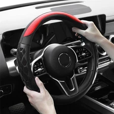 3D Honeycomb Steering Wheel Cover Leather Breathable Non-slip For Mercedes Benz;