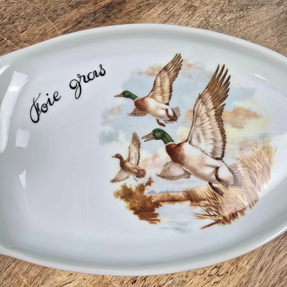 Plat à foie gras en porcelaine blanche, signé Porcelaines d’Art de Noirlac - Photo 2/4