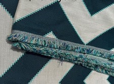 MacKenzie Childs Fabric By The Yard New -teal Courtyard Chevron- Outdoor