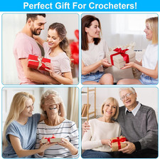 Crochet Hooks 12 Sizes Crochet Hook Set, 51 Pack Yarn Crochet Kit for Beginne...