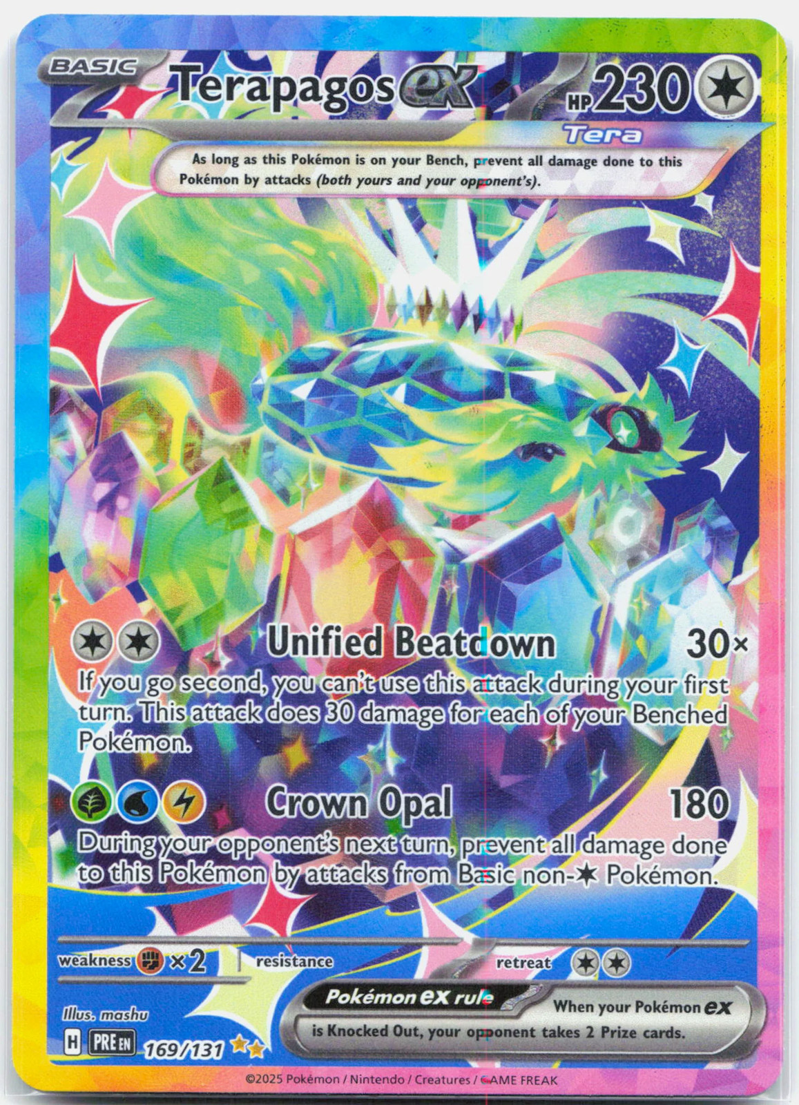 Terapagos ex - 169/131 Prismatic Evolutions Special Illustration Pokemon - NM/LP