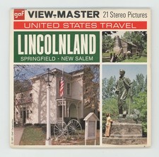 Lincoln Land Springfield New Salem Illinois View-Master Packet A-557 Exc. Cond
