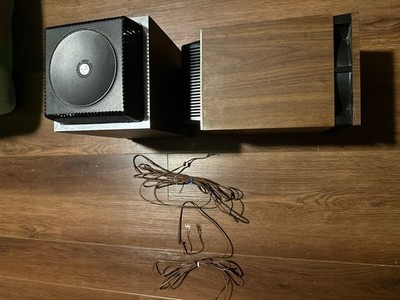 2 Vintage Sanyo SX802 Speakers Pair 360° Bass Wave ~ WORKING Mid