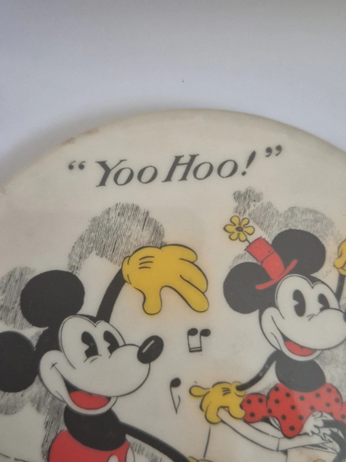 Mickey's Follies (1929)Yoo Hoo 3.5インチ ピンバッジ ヴィンテージ ディズニー UK 1930 レア - 画像3/9