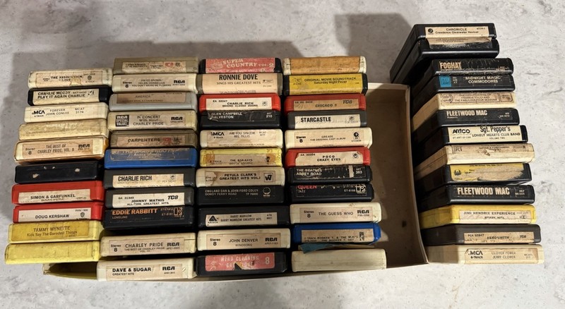 8 Track Lot Of Rock  Country  Untested! Read Description