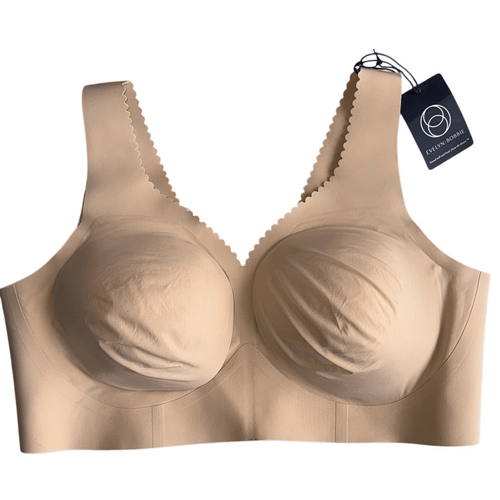 Evelyn And Bobbie NWT Evelyn Bra Wireless Patented Support Bra Seamless Beige 2X - Picture 2 of 8