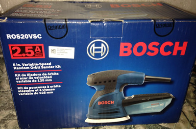 Bosch  5  Variable Speed Random Orbital Sander, ROS20VSC, New In Sealed Box