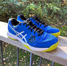ASICS GEL-Dedicate 5 Men's Tennis Shoes US 10 Blue White Yellow Black E707Y-409