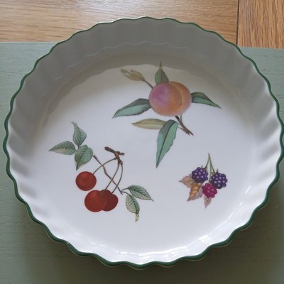 Vintage Royal Worcester Evesham Vale Quiche Flanschale 195 mm