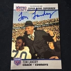 Tom Landry Signed Autographed 1990 Pro Set Card Dallas Cowboys HOF