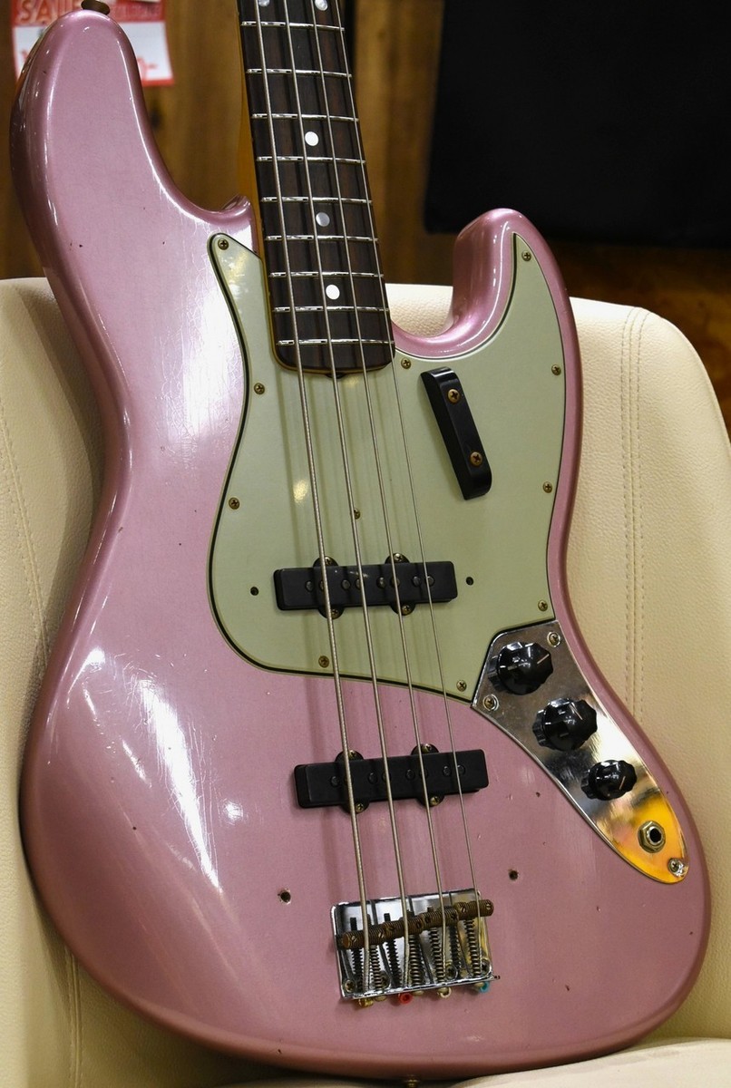 Fender Custom Shop 1965 Jazz Bass Relic -Faded Burgundy Mist