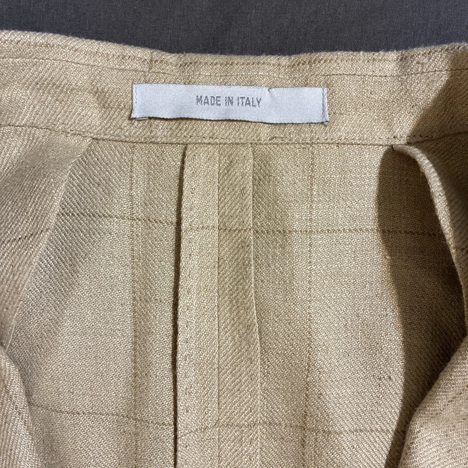 Todd Snyder Mezcla de Seda/Lino Cuadros Tostado Abrigo Deportivo Traje Chaqueta Blazer 42R Foto 2 de 4