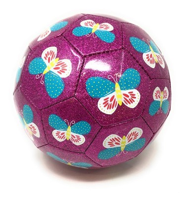 Glitter Soccer Ball - Inflatable Rubber Ball for Kids Ages 4 and Up - for Ind...