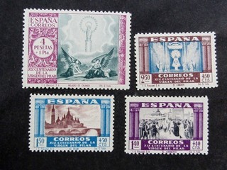 nystamps Spain Stamp # B118 B121 Mint OG H G21y726