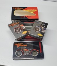 1903-1950 HARLEY DAVIDSON HISTORICAL PLAYING CARDS LIMITED EDITION TIN VTG