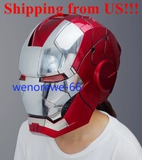 US Stock  Iron man Mk5 Electric Helmet 1:1 Jarvis Wearable Voice Control Gift
