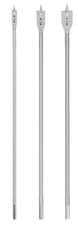 3pc Set of 16 in. Long Steel Spade / Paddle Bits for Wood (3/8", 5/8", 7/8")