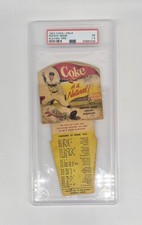 PSA GRADED 1952 COCA-COLA FULL CARD SCHEDULE PLAYING TIPS PEE WEE REESE DODGERS 