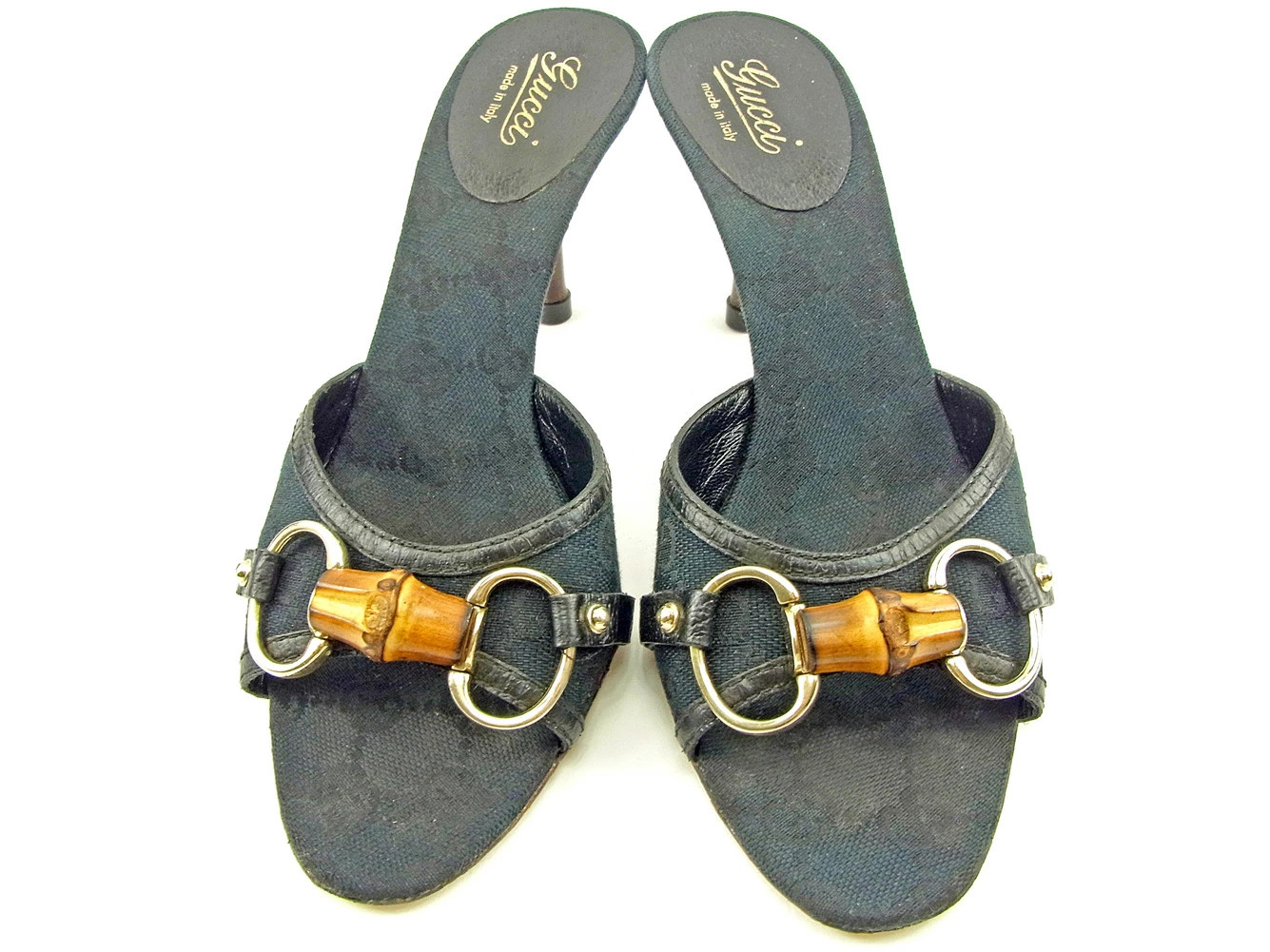 GUCCI Sandals GG Pattern Black Ladies Brand High Brand Vintage thumbnail 2