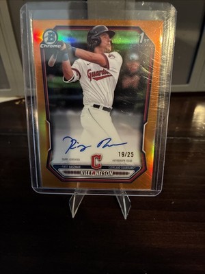 2026 Bowman. Baseball Riley Nelson Orange Auto /25 Cleveland Guardians   