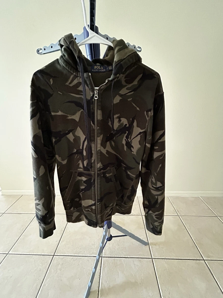 Preços baixos em Camuflagem Polo Ralph Lauren moletons de manga