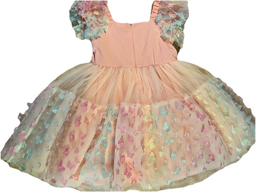 Lola & The Boys 3D Butterfly Pink Dress Sz 10 - Picture 6 of 9