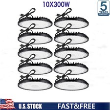 10Pack 300W UFO Led High Bay Light Commercial Warehouse Industrial Factory Light