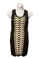 Bar III Women's Body Con Sheath Dress, Black Combo, Large