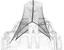 Highly Elastic Cargo Net, 4'X6' Stretches to 8'X12, Suitable for 6.5Ft - 8.1Ft L