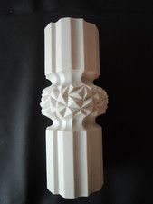 Heinrich Biskuitporzellan Vase Vintage 1960/70 Design Op-Art Relief Space-Age