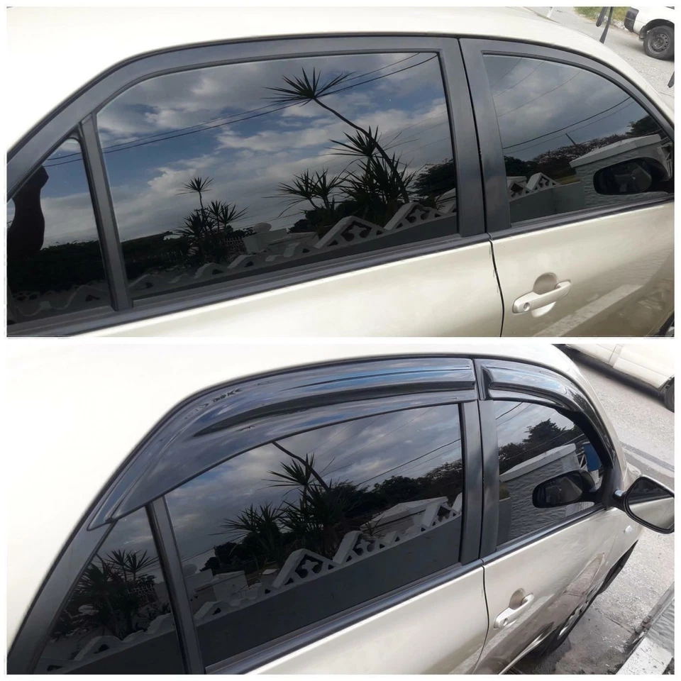 Para Toyota Corolla 2009-2013 4 piezas viseras de ventilación de ventana protectores de lluvia solar Foto 2 de 4