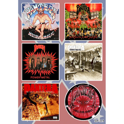 Pantera Albums Sticker Pack Cowboys From Hell The Great Southern Trendkill Band