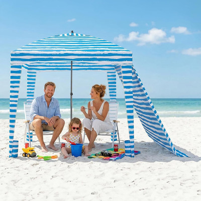Beach Cabana - 6 X 6 Ft UPF 50 + Sun Protection, Detachable Waterproof Side Wall