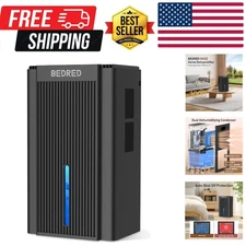 Compact 95 OZ Dehumidifier for Home - Auto Shutoff & 7 Color Lights, 1000 Sq Ft