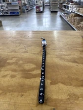 Petmate Medium Reflective Nylon Paw Print Leash-Black