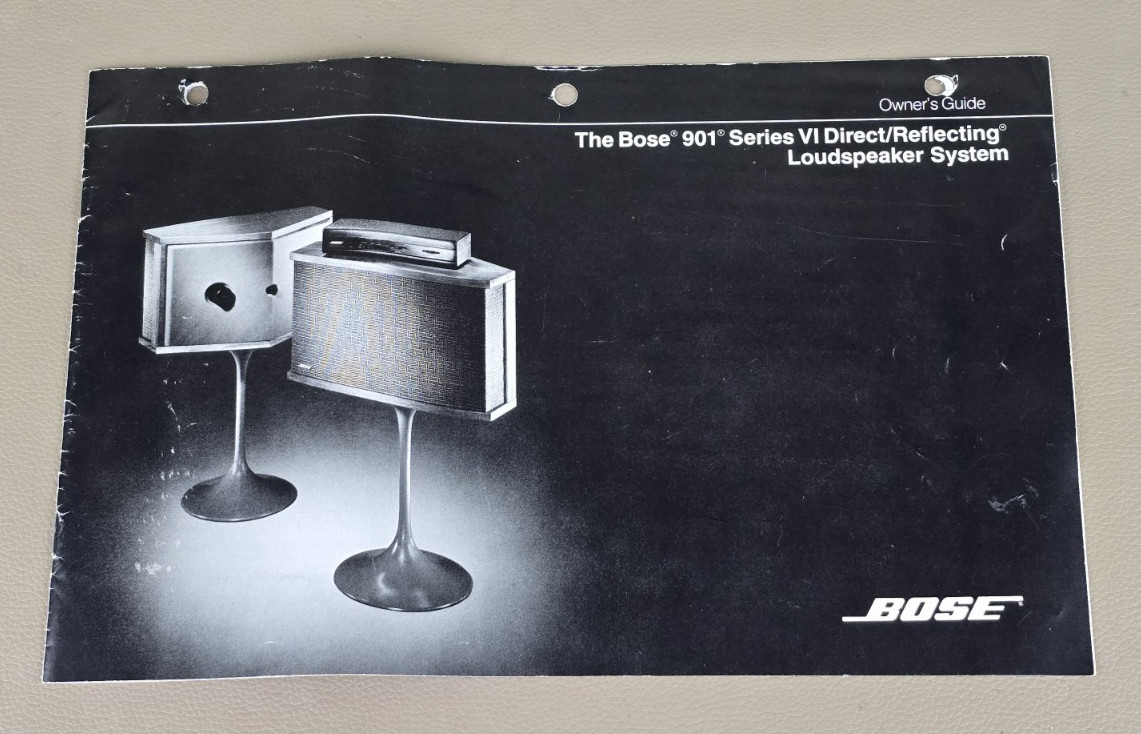 Bose 901 Series VI Loudspeaker System Owners Guide D-3386