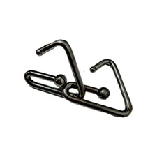 Vtg Magic In The Air Metal Puzzle W/ Box Separate 2 Pieces Brain Teaser Game