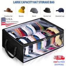Hat Storage Dust Bag Baseball Hat Cap Organizer Clear Rack Zipper Cap Holder US
