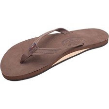 Rainbow Ladies Single Layer Premier Leather Sandal with Arch Support - Expresso