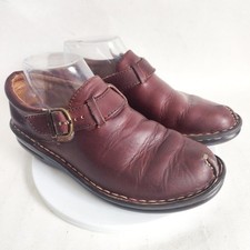 Born Leather Brown Loafers Slip-On Preppy Comfortable Womens Size 8 Flat Clogs