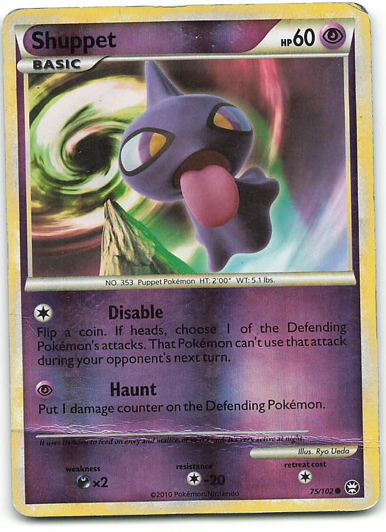 Shuppet 75/102 Common HGSS Triumphant Pokemon Reverse Holo