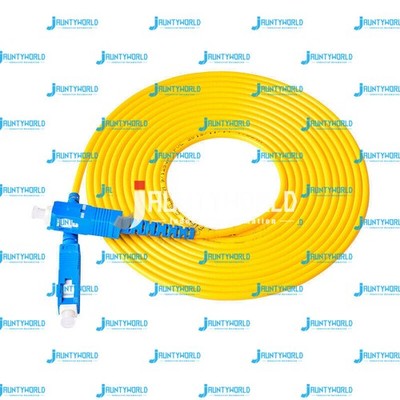 2Pcs 10M SC UPC to SC UPC Simplex 3.0mm PVC Single Mode Fiber Patch Cable Jumper