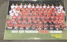Original 1999 San Francisco 49ers Calendar by Yahoo Sports Vintage Steve Young