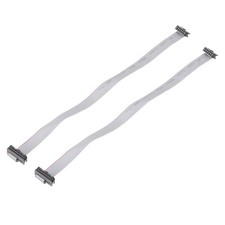 2 PCS 11.8" IDC 10 to 16-Pin Flat Ribbon Cable 2.54mm Pitch Female Connector