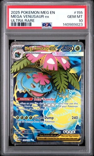 2025 POKEMON MEG EN-MEGA EVOLUTION ULTRA RARE #155 MEGA VENUSAUR EX PSA 10
