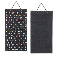 PACMAXI Hanging Brooch Pin Organizer, Display Pins Storage Medium, Dark gray