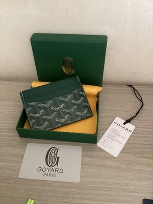 Authentic Goyard Saint Sulpice Green Card Holder Box & StockX Quittung