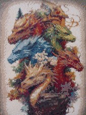 Finished Diamond Art Panting, 5D Dragon Diamond Art, 9x13