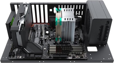 DIY Gaming Computer Case - ATX/M-ATX/ITX Motherboard Compatible, Open Black 