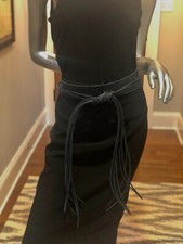 ADA Collection leather fringe Wrap Belt